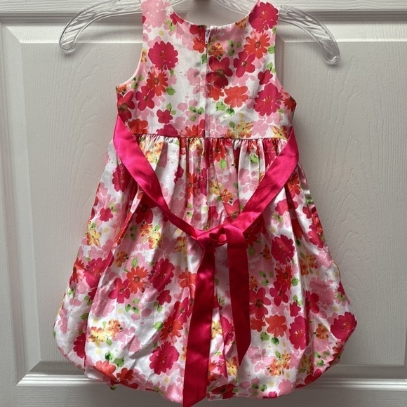 N toddler Nannette sleeveless floral lined bubble hem dress size 4. EUC - Picture 2 of 4